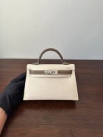 HM KELLY MINI 20 WHITE ETAIN  SILVER HARDWARE - Image 3