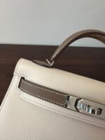 HM KELLY MINI 20 WHITE ETAIN  SILVER HARDWARE - Image 7