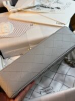 FLAP BAG 25CM GOLD HARDWARE GREY CAVIAR - Image 6