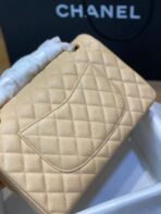 FLAP BAG 25CM GOLD HARDWARE BEIGE CAVIAR - Image 5
