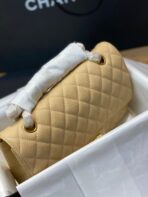 FLAP BAG 25CM GOLD HARDWARE BEIGE CAVIAR - Image 6