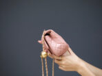 MINI RECTANGLE FLAP BAG 20CM PINK LAMBSKIN GOLD HARDWARE - Image 4