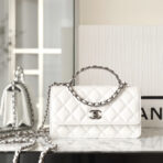 CC WOC 18.5 WHITE LAMBSKIN SILVER HARDWARE - Image 2