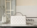CC WOC 18.5 WHITE LAMBSKIN SILVER HARDWARE - Image 6