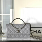 CC WOC 18.5 GREY LAMBSKIN SILVER HARDWARE - Image 2