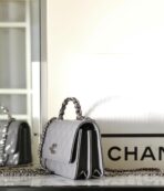 CC WOC 18.5 GREY LAMBSKIN SILVER HARDWARE - Image 5