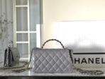 CC WOC 18.5 GREY LAMBSKIN SILVER HARDWARE - Image 6