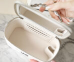 CC VANITY CASE 17 WHITE LAMBSKIN SILVER HARDWARE - Image 9