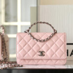 CC WOC 19 PINK LAMBSKIN SILVER HARDWARE