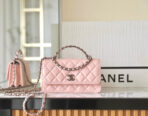 CC WOC 18.5 PINK LAMBSKIN SILVER HARDWARE - Image 3