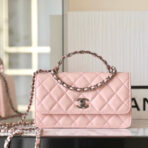 CC WOC 18.5 PINK LAMBSKIN SILVER HARDWARE - Image 2