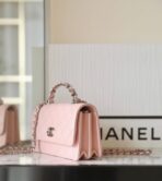 CC WOC 18.5 PINK LAMBSKIN SILVER HARDWARE - Image 5