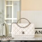 CC WOC 19 WHITE LAMBSKIN SILVER HARDWARE - Image 2