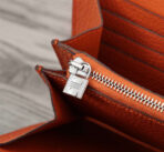 HM CLUTCH CONSTANCE 20.5 ORANGE  SILVER HARDWARE - Image 5