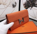 HM CLUTCH CONSTANCE 20.5 ORANGE  SILVER HARDWARE - Image 2