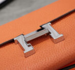 HM CLUTCH CONSTANCE 20.5 ORANGE  SILVER HARDWARE - Image 4