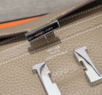 HM CLUTCH CONSTANCE 20.5 KHAKI  SILVER HARDWARE - Image 6