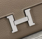 HM CLUTCH CONSTANCE 20.5 KHAKI  SILVER HARDWARE - Image 4
