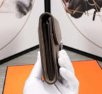 HM CLUTCH CONSTANCE 20.5 KHAKI  SILVER HARDWARE - Image 9