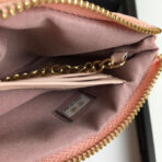 CC CLASSIC SMALL ZIPPED POUCH 15 PALE PINK CALFSKIN GOLD ICON - Image 5