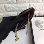 CC CLASSIC SMALL ZIPPED POUCH 15 BLACK CALFSKIN GOLD ICON - Image 8
