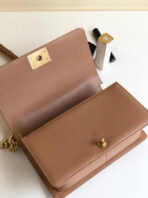 CC MEDIUM 25 BOY BAG IN ASH BROWN LAMBSKIN SILVER HARDWARE - Image 5