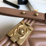 CC MEDIUM 25 BOY BAG IN ASH BROWN LAMBSKIN SILVER HARDWARE - Image 7
