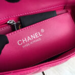 CC 20 CLASSIC SMALL DOUBLE FLAP BAG IN DEEP PINK CALFSKIN - Image 5