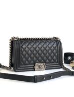 CC MEDIUM 25 BOY BAG IN BLACK  SILVER HARDWARE - Image 3