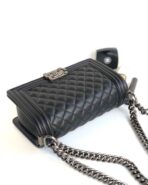 CC MEDIUM 25 BOY BAG IN BLACK  SILVER HARDWARE - Image 4