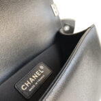 CC MEDIUM 25 BOY BAG IN BLACK  SILVER HARDWARE - Image 9