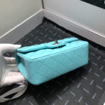 CC 20 CLASSIC SMALL DOUBLE FLAP BAG IN LIGHT BLUE CALFSKIN - Image 9