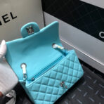 CC 20 CLASSIC SMALL DOUBLE FLAP BAG IN LIGHT BLUE CALFSKIN - Image 6