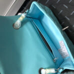 CC 20 CLASSIC SMALL DOUBLE FLAP BAG IN LIGHT BLUE CALFSKIN - Image 8