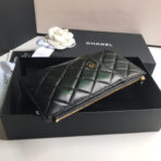 CC MOBILE PURSE 19.5 BLACK GRAINED CALFSKIN GOLD ICON - Image 7
