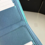 CC FLAP CARD HOLDER 11.5 SKY GRAINED CALFSKIN GOLD ICON - Image 9
