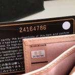 CC FLAP CARD HOLDER 11.5 PALE PINK GRAINED CALFSKIN GOLD ICON - Image 10