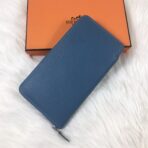 HM SILK'IN CLASSIC WALLET 20 CERULEAN GRAINED