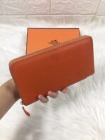HM SILK'IN CLASSIC WALLET 20 ORANGE GRAINED - Image 2