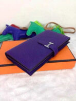 HM BEARN WALLET 17.5 PURPLE  SILVER HARDWARE - Image 2