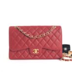FLAP BAG JUMBO 30CM RED CAVIAR GOLD HARDWARE - Image 2