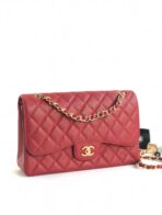 FLAP BAG JUMBO 30CM RED CAVIAR GOLD HARDWARE - Image 5