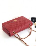 FLAP BAG JUMBO 30CM RED CAVIAR GOLD HARDWARE - Image 6