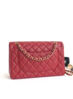 FLAP BAG JUMBO 30CM RED CAVIAR GOLD HARDWARE - Image 9