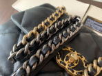19 FLAP BAG 30 BLACK GOATSKIN GOLD HARDWARE - Image 5