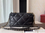 19 FLAP BAG 30 BLACK GOATSKIN GOLD HARDWARE - Image 6