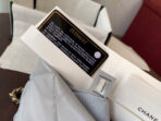 19 FLAP BAG 30 GREY GOATSKIN GOLD HARDWARE - Image 9
