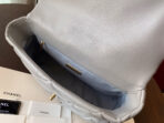 19 FLAP BAG 30 GREY GOATSKIN GOLD HARDWARE - Image 10