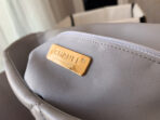 19 FLAP BAG 30 GREY GOATSKIN GOLD HARDWARE - Image 8