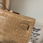 KELLY CUT 31 IN TORTILLA BROWN ALLIGATOR LEATHER WITH SILVER HARDWARE - Image 5